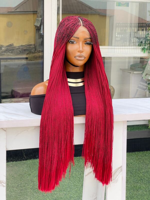 30 inches bone straight braided wig.