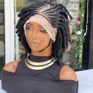 Human Hair Blend Full Lace Dread Twist Wig