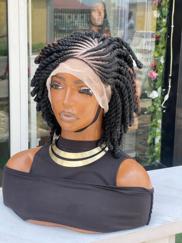 Human Hair Blend Full Lace Dread Twist Wig