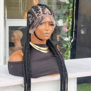 Human Hair Blend Full Love Braid Wig