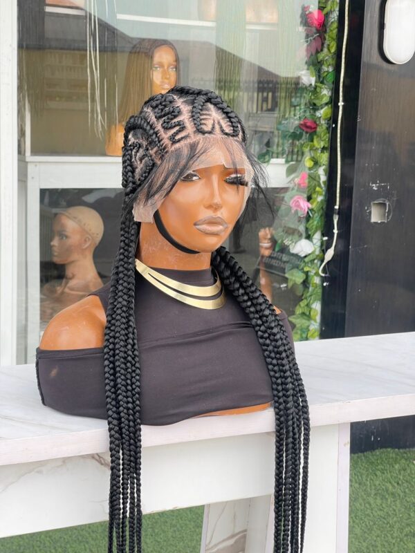 Human Hair Blend Full Love Braid Wig